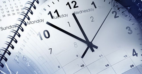Clock faces, calendars and diary 
