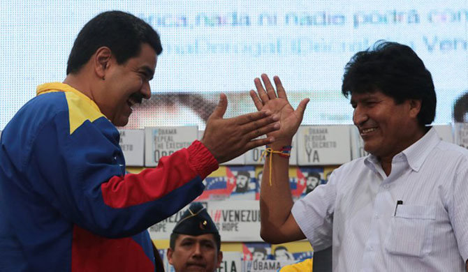 Maduro y Evo
